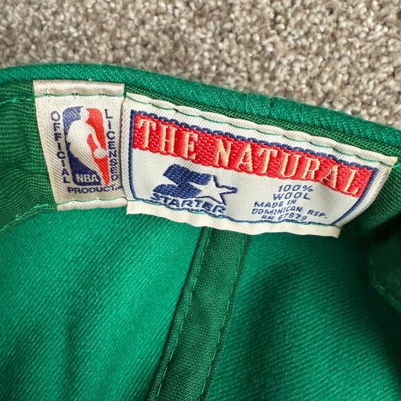 STARTER 90S BOSTON CELTICS WOOL SNAPBACK HAT โ VINTAGE NBA LICENSED - Picture 3 of 5